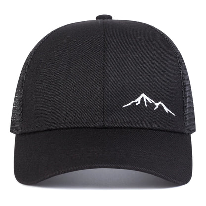 Unisex Minimalist Mountain Embroidery Baseball Net Caps Spring and Summer Outdoor Adjustable Casual Hats Sunscreen Hat