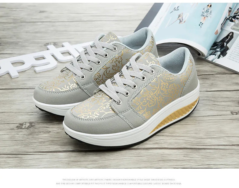 Damen-Leder-Sneaker, lässig, modisch und bequem – Plateau-Walking-Schuhe, Keilabsatz-Mokassins, atmungsaktive Loafer, Damenschuhe