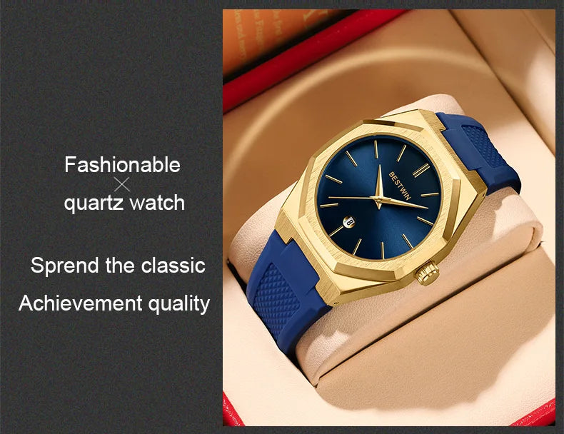 Luxury Quartz Wristwatch Silicone Strap reloj hombre Sport Watch for Man Fashion Date Original Waterproof Clock