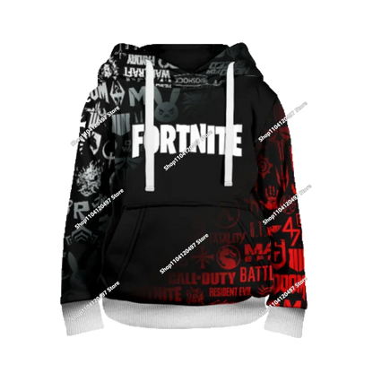 2025 uusi Fortnite 3D -painettu unisex-huppari, rento takki, pelioheistuote, cosplay, lastenvaatteet, lahjat