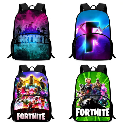 Mochilas infantis do jogo popular FortniteS para meninos e meninas, presente de aniversário para estudantes, sacos escolares de criança, mochila durável de grande capacidade para campismo
