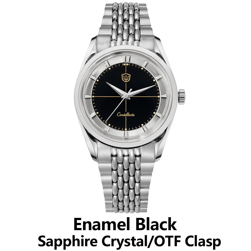 Watchdives WD1954 Arctic Classic 36mm Watch VH31Sweep Second Movement 316L Stainless Steel Watches Sapphire Crystal Luminova