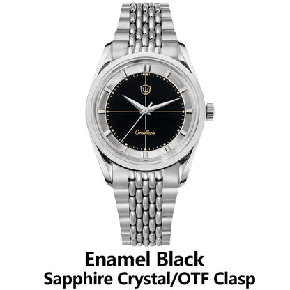 Watchdives WD1954 Arctic Classic 36mm Watch VH31Sweep Second Movement 316L Stainless Steel Watches Sapphire Crystal Luminova