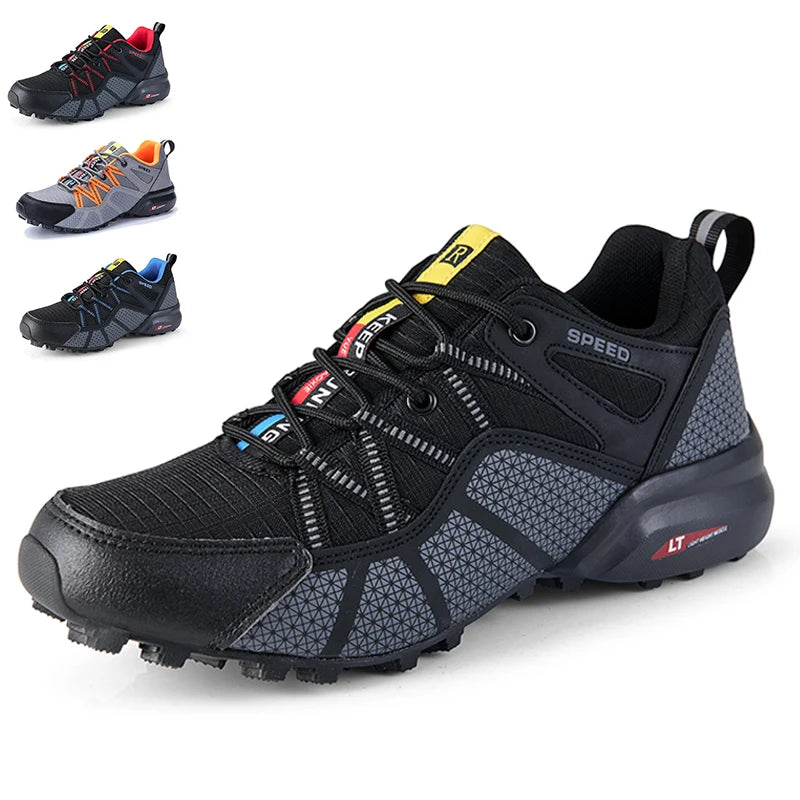 Herenwandelschoenen voor alle terreinen – outdoor sportschoenen van ademend mesh, antislip en slijtvast, voor wandelen en fietsen outdoor