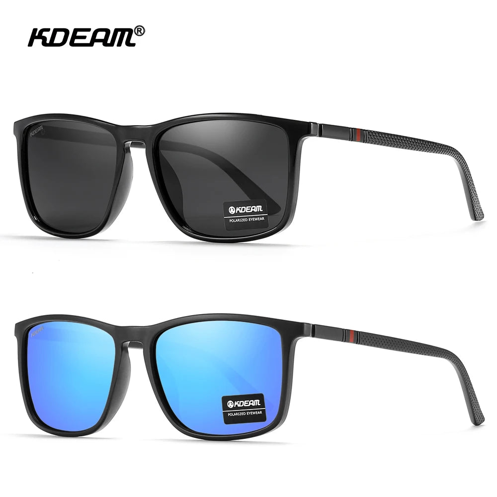 KDEAM New Luxury Polarized Sunglasses Men's Driving Shades Fishing Travel Golf Sunglass Male Sun Glasses CE