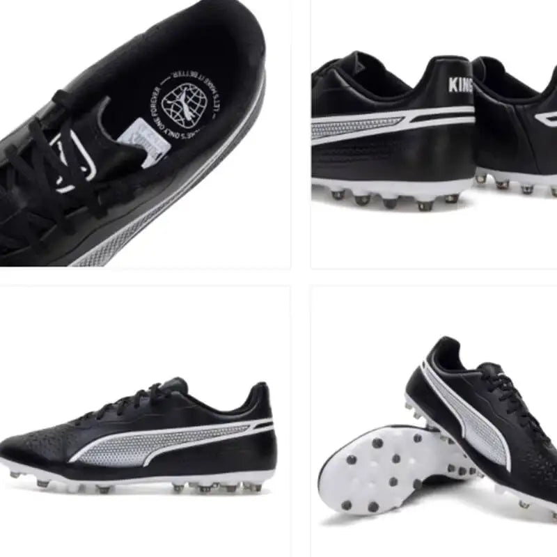 Chaussures de football PUMA pour hommes MG Cleat Soccer TT avec crampons à rainures 108519-01 108519-03, talon renforcé