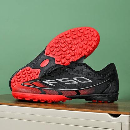 Nouvelles chaussures de football pour hommes, chaussures de sport respirantes, antidérapantes, de haute qualité, chaussures de football pour match en plein air, futsal, haute cheville, ultralégères