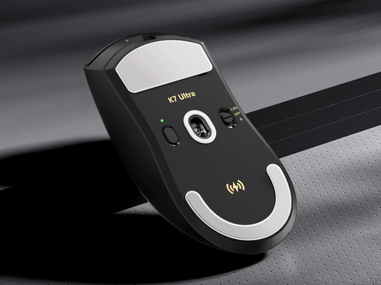 Mouse da gaming wireless MCHOSE K7 Ultra PAW3950, doppio polling rate 8K, leggero, base di ricarica wireless magnetica, eSport e ufficio
