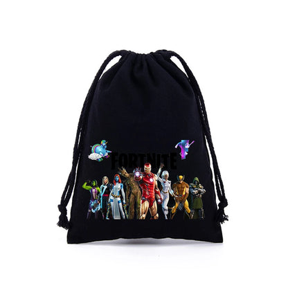 Fortnites Boys Girls Drawstring Bags Cartoon Anime Printed Large Capacity Storage Bags Tote Bag Handbag New Cute Birthday Gifts