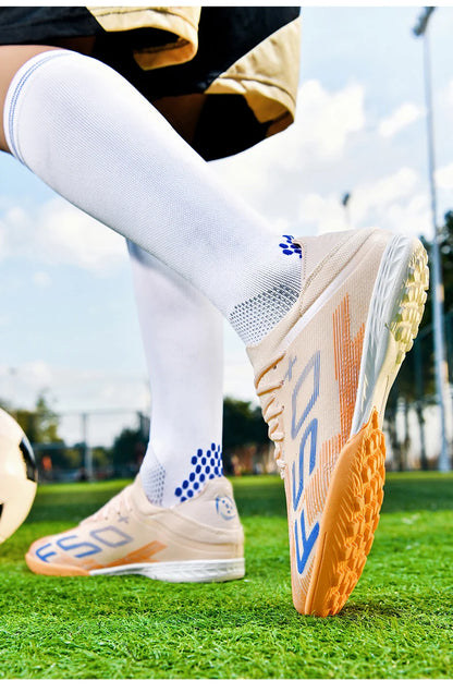 New Men's Soccer Shoes Futsal Football Boots Sneakers Match Grass Cleats High-Quality Non-Slip Indoor Hot-Selling High-Top Outdoor