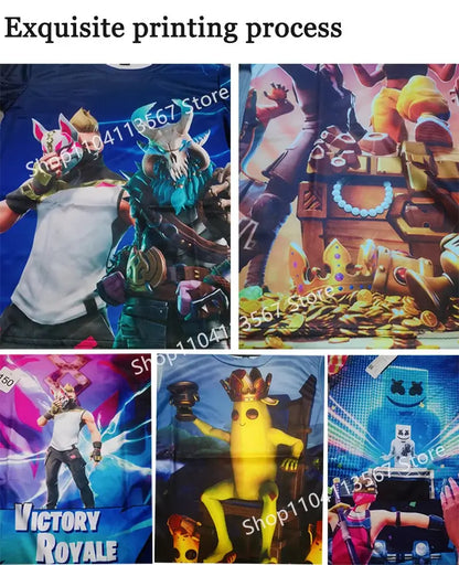 Fortnite Victory Game 3D T-shirt Babys Clothing Harajuku Tshirt Children Cute Kids  Battle Royale Hero Tops Boys Girls