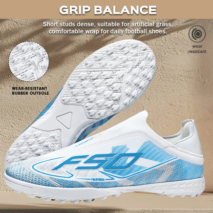 TF Soccer Shoes For Kids Youth PU Fabric Upper Rubber Sole Wear-resistant Non-slip Training Football Boots