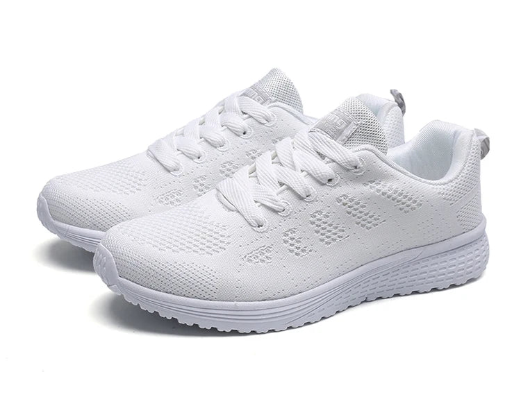 Damen-Flache Schuhe, Schnürschuhe, Freizeitsneaker, Damenschuhe, weiche Zapatos Mujer, große Größen