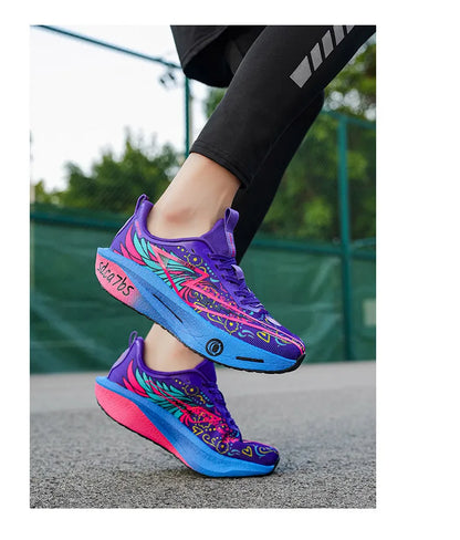 Running Shoes with Carbon Plate for Men, Marathon Sports Specialty, Breathable, Lightweight, Comfortable Athletic Outdoor Sneakers for Women