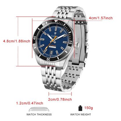 NEW 2025 CADISEN Mens Watches Mechanical Wristwatch For Men Automatic Watch Men Japan 8215 Ceramic Bezel 10Bar Waterproof Clock