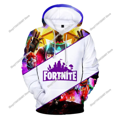 Game Fortnite Hoodies Teenager Boys Hoodie Kids Sweatshirts Cartoon Leisure Outerwear Children Cosplay Pullovers Streetwear Gift