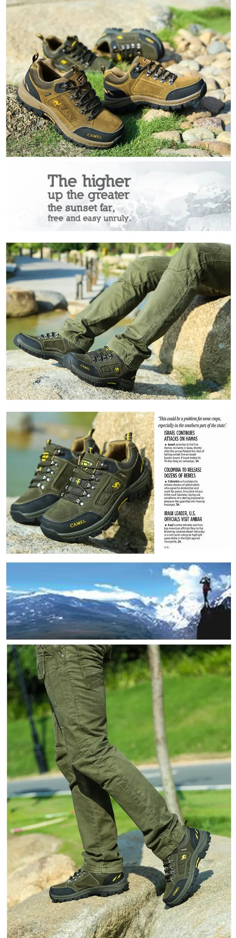 Herren-Wanderschuhe aus Veloursleder, Outdoor-Trail-Trekking-Sneaker, rutschfeste, atmungsaktive Kletterschuhe für Herren, Bergsportschuhe