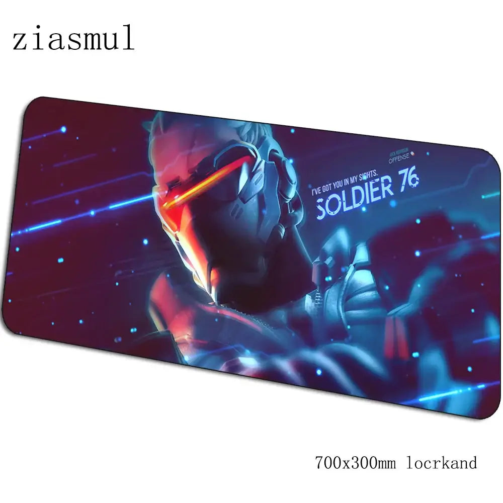 Overwatch-hiirimatto pelaajalle, upea 70x30cm gaming-hiirimatto PC:lle, kannettavalle ja työpöydälle, pelihiirimatto, esteettinen pelaajamatto, gamepad