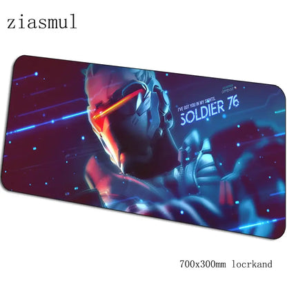 Overwatch-hiirimatto pelaajalle, upea 70x30cm gaming-hiirimatto PC:lle, kannettavalle ja työpöydälle, pelihiirimatto, esteettinen pelaajamatto, gamepad
