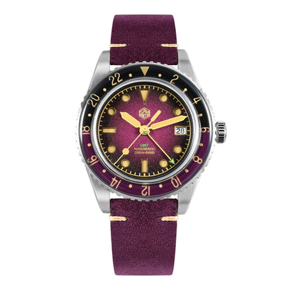 San Martin 2025 Men's Watches Retro NH34 GMT Sandwich Dial 40mm Bidirectional Sapphire Bezel Luxury Sports Watch 20Bar SN0134