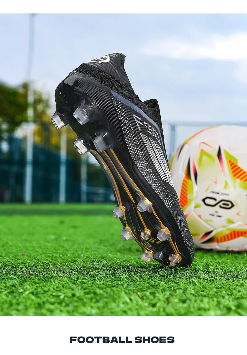 New Men Football Boots ComfortableSoccer Shoes Match Training Boys Non Slip Long Spikes Breathable Adult Cleats Outdoor Sport