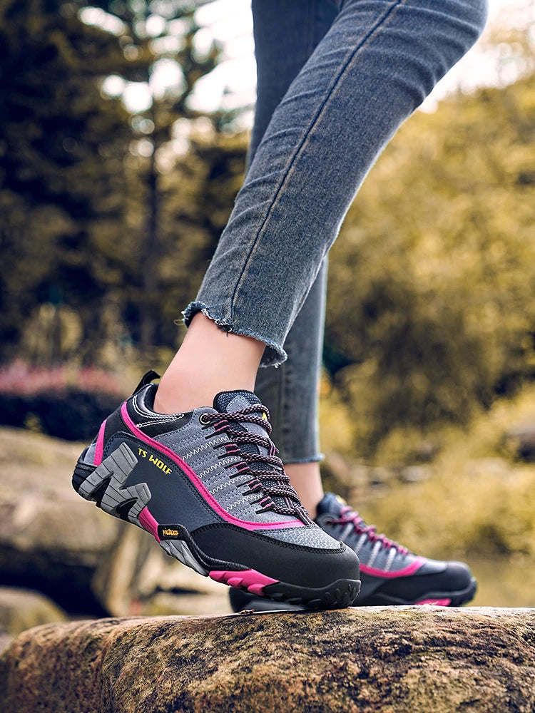 Outdoor-Liebhaber-Trekkingschuhe für Herren, wasserdichte Wanderschuhe, Bergstiefel aus echtem Leder, Woodland-Jagd- und taktische Schuhe