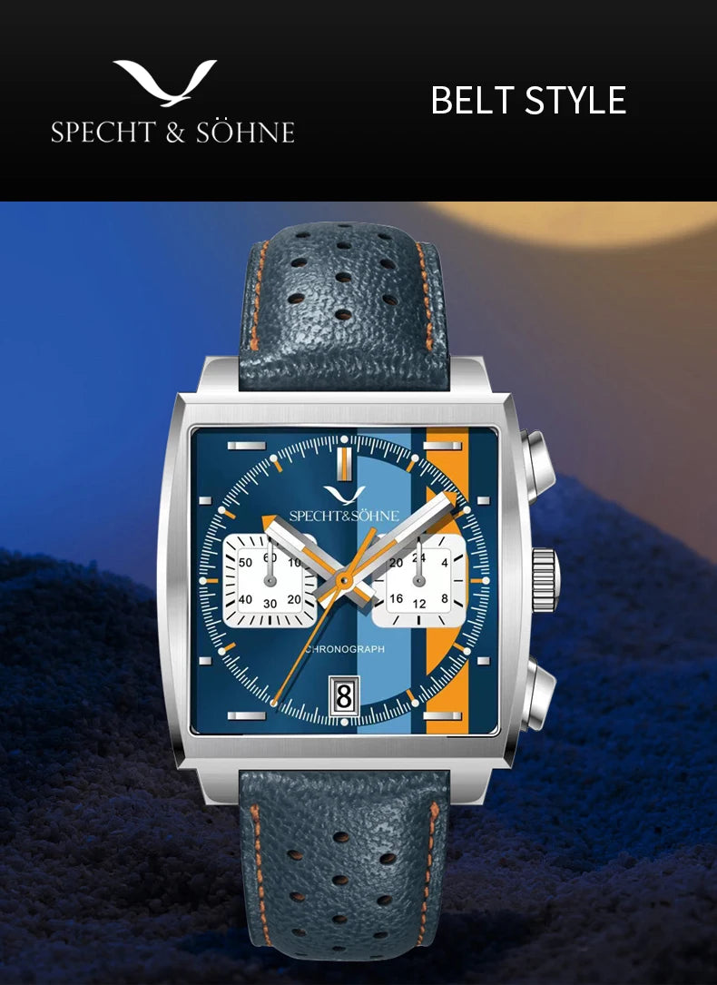 Watches Men 2025 New Hot Watches Luxury Men Quartz Wrist Watch Japan VK64 Chronograph Trendy Sport Waterproof Men's Watch