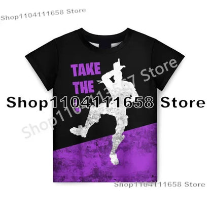 Presentes de Aniversário T-shirt F-Fortnite 3D Print Banana Peely Team Leader Bear para Homem, Tee Battle Royale Gaming, Top de Verão