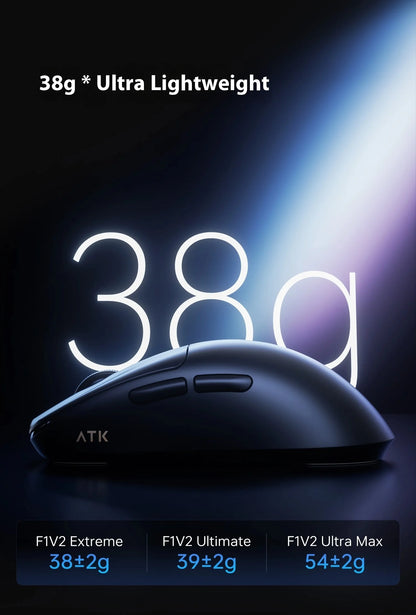 ATK Blazing Sky F1 V2 Ultra Max Ασύρματο Gaming Ποντίκι Διπλής Λειτουργίας Ελαφρύ PAW3950Ultra Διπλό 8K Χαμηλής Καθυστέρησης Εργονομικό Extreme