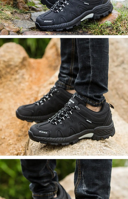 BONA Novedad Estilo Clásico Zapatillas de Senderismo para Hombre con Cordones Zapatillas Deportivas para Hombre Outdoor Jogging Trekking