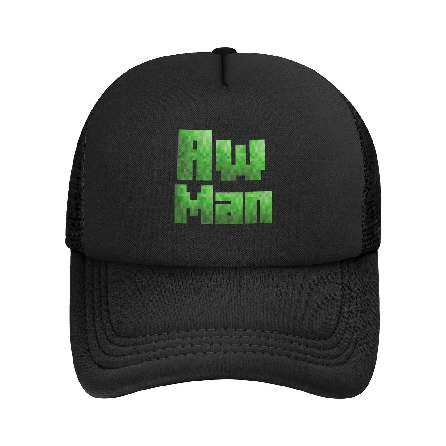 Adult Creepers Big Face Videogame  Trucker Cap Mesh Baseball Cap Polyester Hat Sun Hat Adjustable Racing Cap Summer