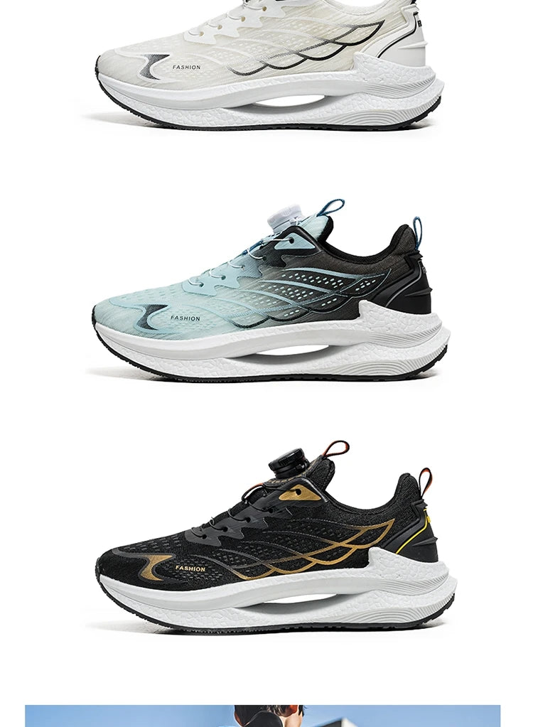 Summer Breathable Casual Sports Shoes for Men, New Fashionable and Versatile Breathable Mesh Rotating Buckle Running Shoes Suitable for Outdoor Sports and Daily Wear