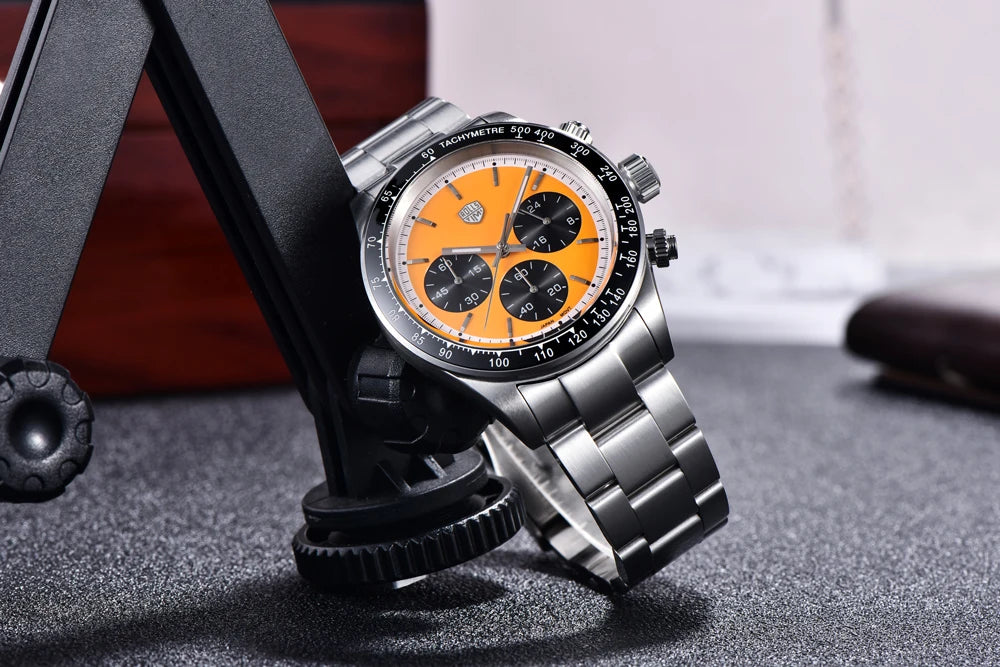 Pánské hodinky Rolls Timi Panda – křemenný chronograf, luxusní model, safírové sklo s antireflexní úpravou, vodotěsné, sportovní styl