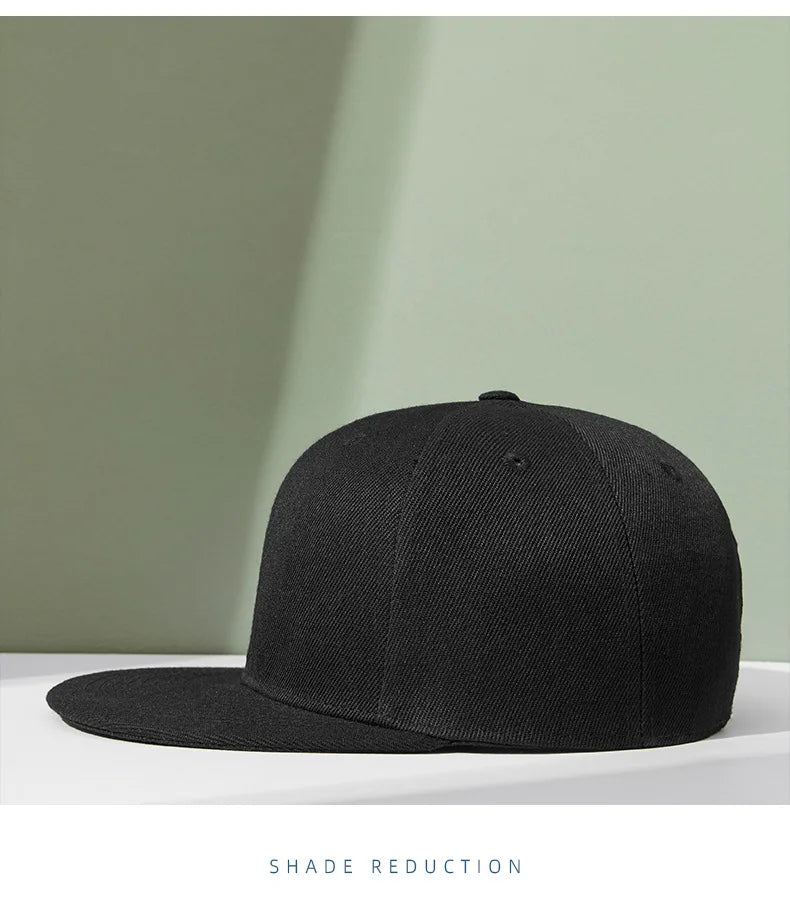 Partihandel 40 färger Justerbara platta snapback-kepsar med skärm Dam Mode Polyester Enfärgad basebollkeps Herr Hiphop Blank sportkeps