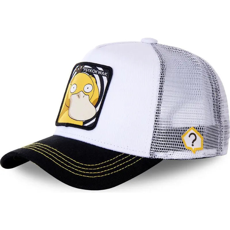 „Pokemon“ Pikachu, Gengar, Psyduck, Snorlax beisbolo kepurė, anime figūrėlė, reguliuojama animacinė sportinė kepurė, kūrybinės dovanos