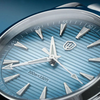 Ceas Watchdives WD0006, mecanism VH31 cu secundar fluid, sticlă de safir bombată, strat luminescent BGW9, rezistent la apă până la 10 bari, 38 mm, stil vintage