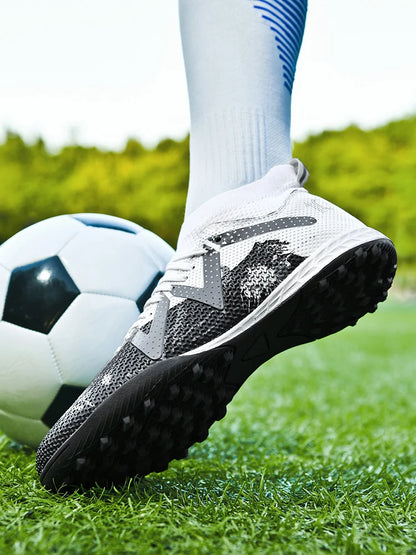 Chaussures de football professionnelles TF Broken Nail pour adolescents, chaussures de training montantes d'aspect robuste, pour adultes, pour l'extérieur, antidérapantes