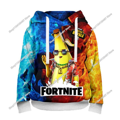 2025 uusi Fortnite 3D -painettu unisex-huppari, rento takki, pelioheistuote, cosplay, lastenvaatteet, lahjat