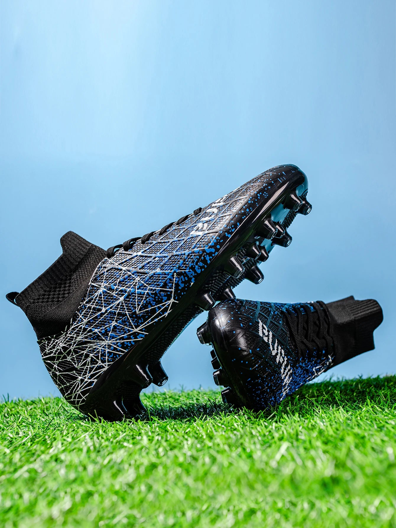 AG/FG Athletic Soccer Cleats PU Fabric Comfort Upper TPU Anti-Slip Long Studs Sole Reliable Quality Adult Kids Training Shoes