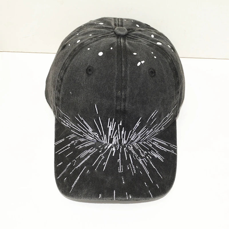 Kpop "What Is Your Love Song" Same Knitted Embroidery Caps,Tour Concert Cap Outdoor Retro Washed Baseball Caps for Women Men