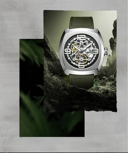 2025 Seagull Men's Mechanical Watches 44MM Skeleton Dial Luxury Man Wristwatch Sapphire Stainless Steel Waterproof Clock 6167