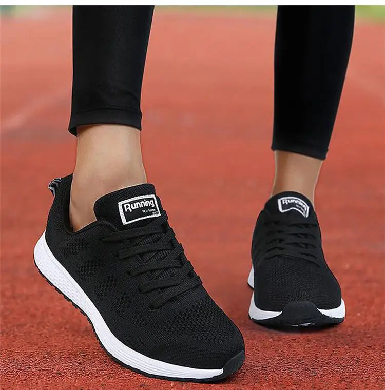 Damen-Flache Schuhe, Schnürschuhe, Freizeitsneaker, Damenschuhe, weiche Zapatos Mujer, große Größen