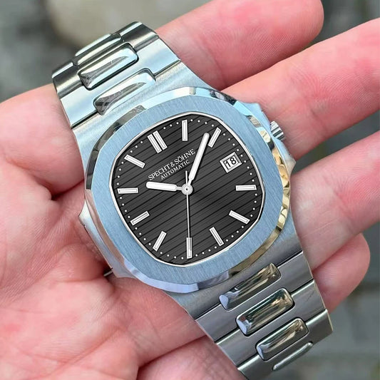 Specht&Sohne 2025 Nuovo Orologio Classico di Lusso da Uomo Automatico in Acciaio Inossidabile con Zaffiro 8215, Orologio da Polso Meccanico