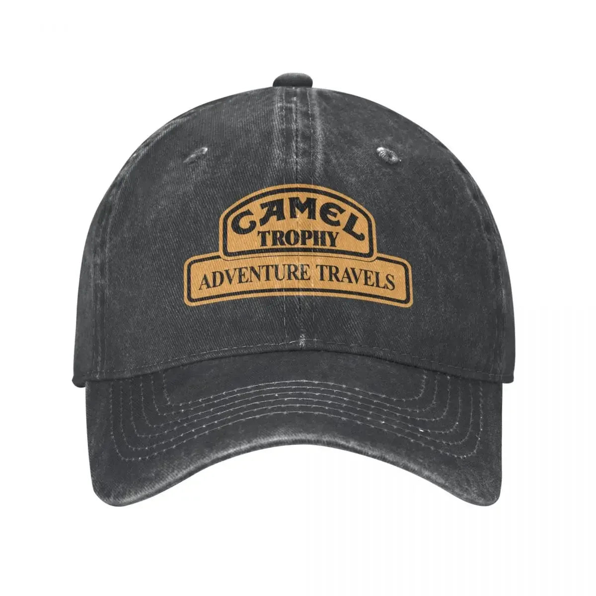 Retro bejzbalová čiapka Camel Trophy Racing pre mužov a ženy, v štýle „distressed“ z džínsoviny, s patentným zapínaním, outdoorová letná čiapka bez pevnej konštrukcie, mäkká čiapka