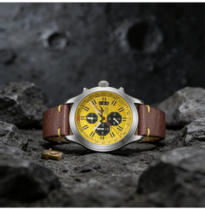 Zegarek kwarcowy męski YELANG V1029S 42mm, mechanizm Japan OS10, luminescencja T100, wodoodporność 100M, sportowy styl militarny, szafir
