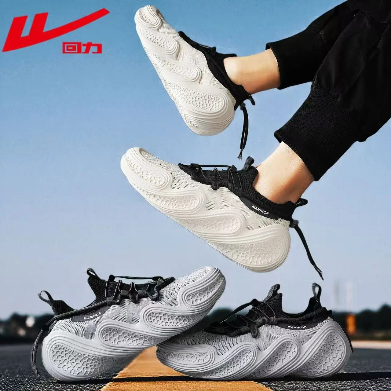Warrior Original Brand Men's Sneaker Trend Mesh Breathable Soft Design Sports Shoes Summer Walking Jogging Men Casual Shoes