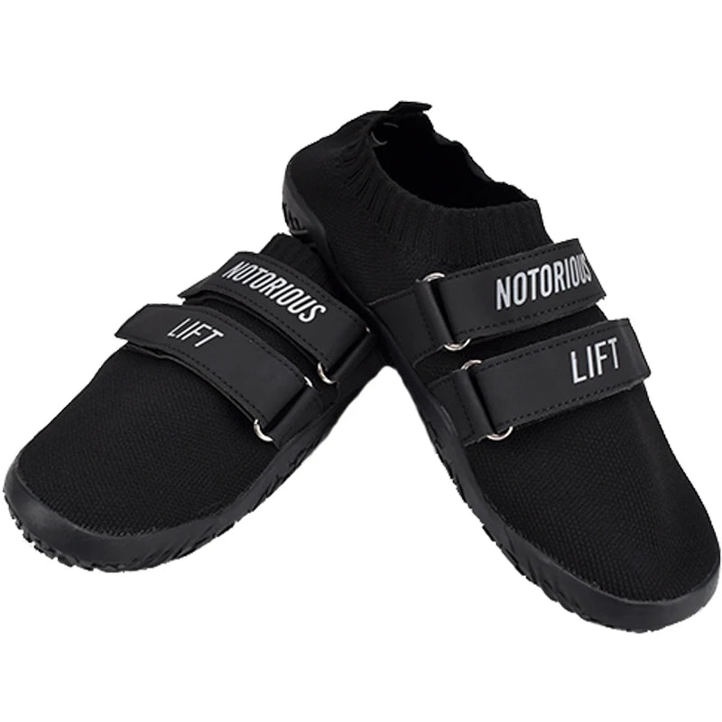New Large Size Unisex Gym Lightweight Sports Hard Pull Squat Training Shoes Pro Hook & Loop Weightlifting Shoes 35-46#