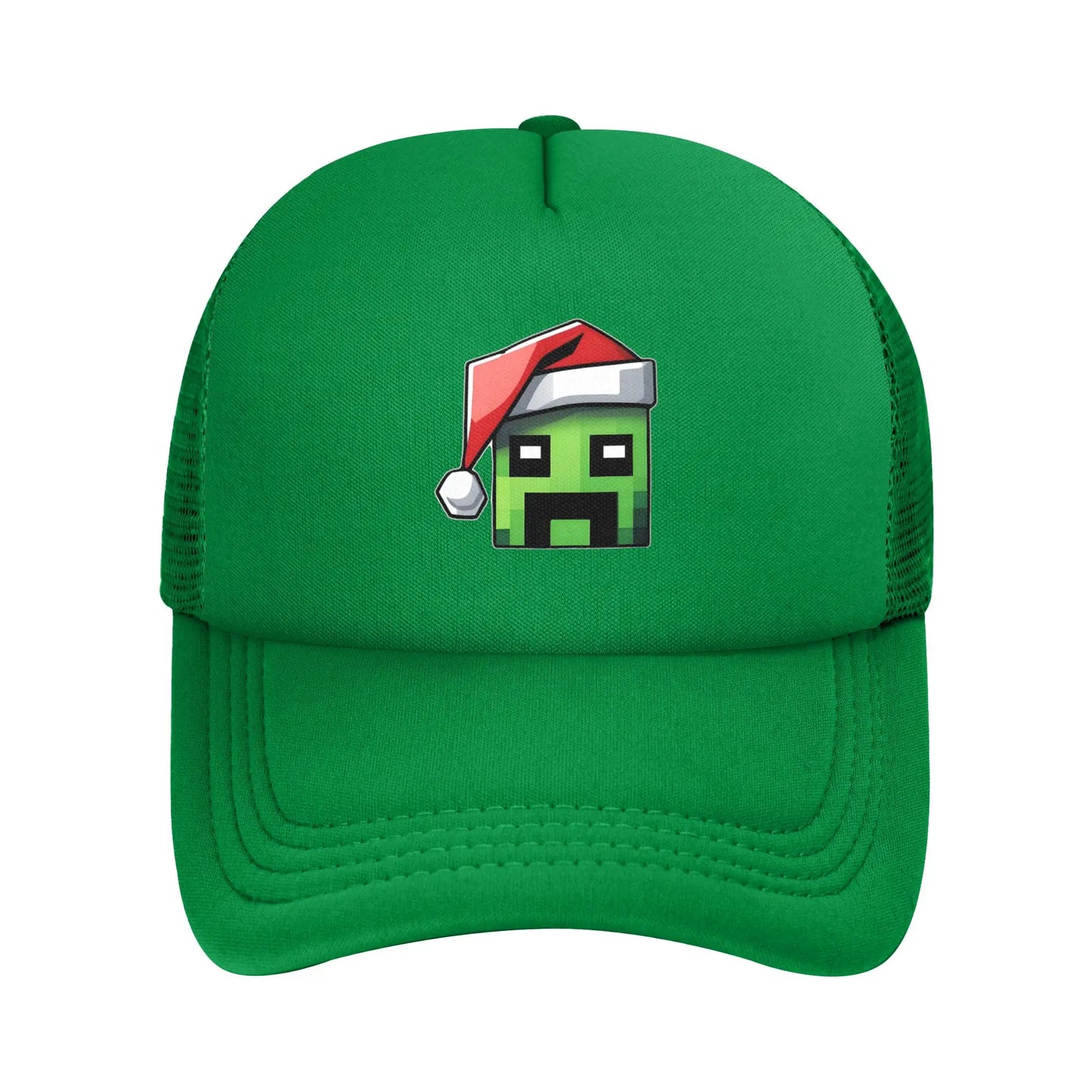 Adult Creepers Big Face Videogame  Trucker Cap Mesh Baseball Cap Polyester Hat Sun Hat Adjustable Racing Cap Summer
