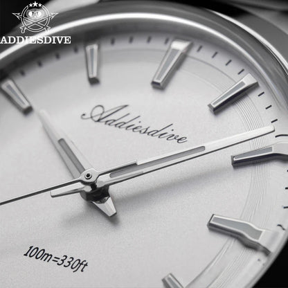 ADDIESDIVE AD2066 Men's Luxury Watch VH31 10Bar Waterproof BGW9 Super Luminous 316L Stainless Steel Reloj Hombre Quartz Watches