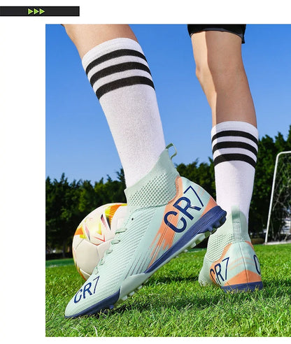Nouvelles chaussures de football pour hommes, chaussures de soccer de haute qualité, crampons, chaussures de futsal professionnelles pour femmes, vente chaude, baskets unisexes ultra-légères TF/FG